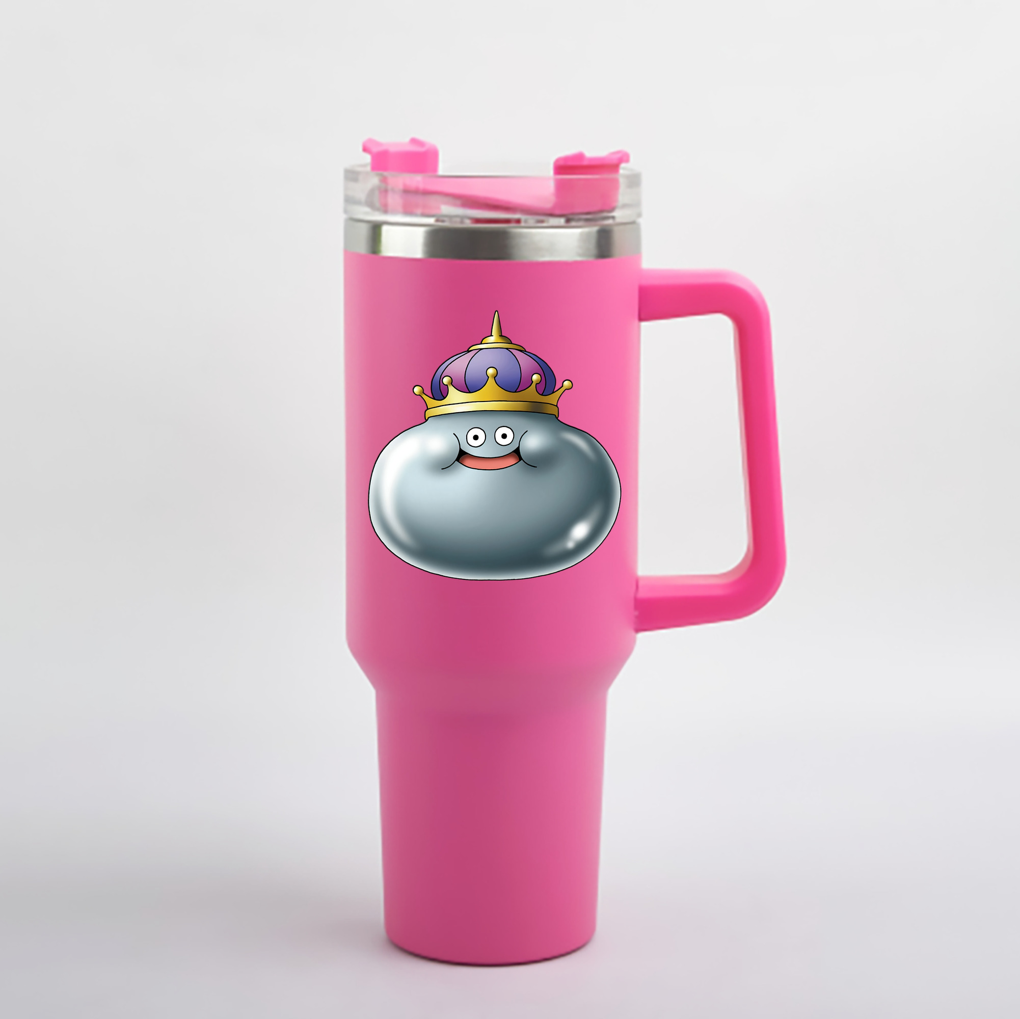 （画像用） ドラゴンクエスト Doragon Kuesuto Dragon Quest 1200mL車用タンブラー - クリスタルステッカー（プラスチックストロー付き）